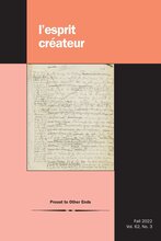 L'Esprit Créateur: Proust to Other Ends 