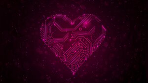 Digital pink heart