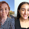 Graduate student Maxine Katz, left, and undergraduate student Tina Wayne, right