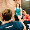 Students and teachers participate in French class